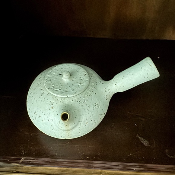 Handmade ceramic side handle teapot